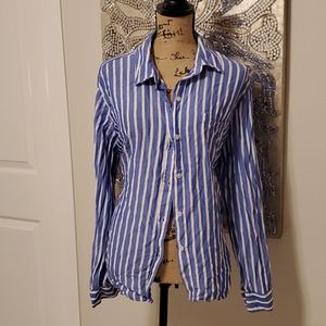 Striped button up blouse